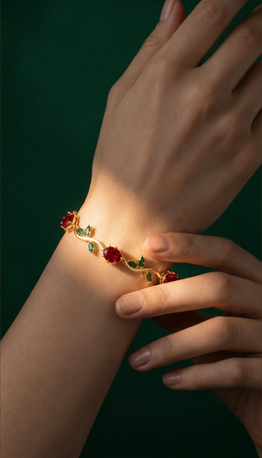 RED AND WHITE BRACELET