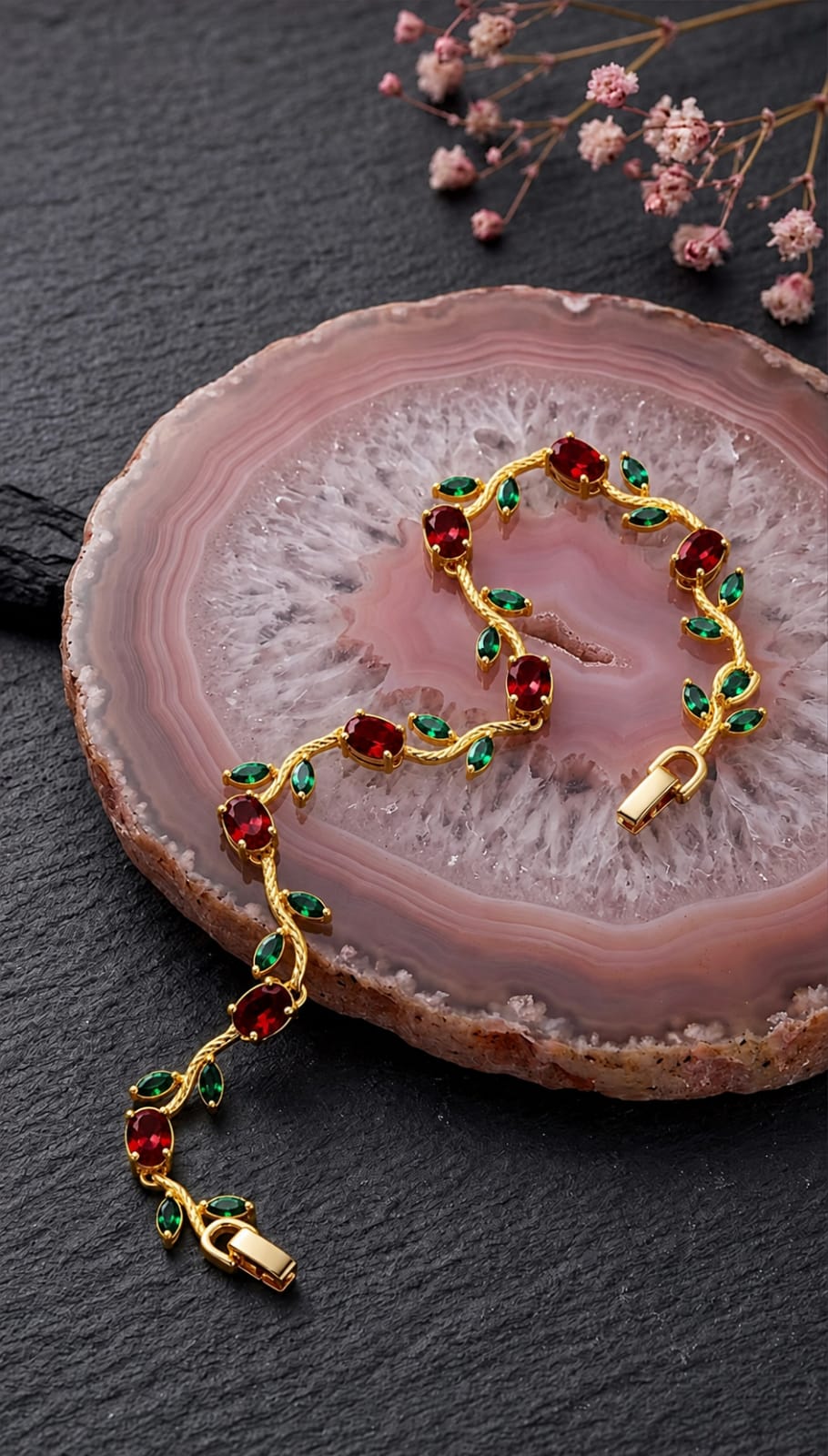RED AND WHITE BRACELET