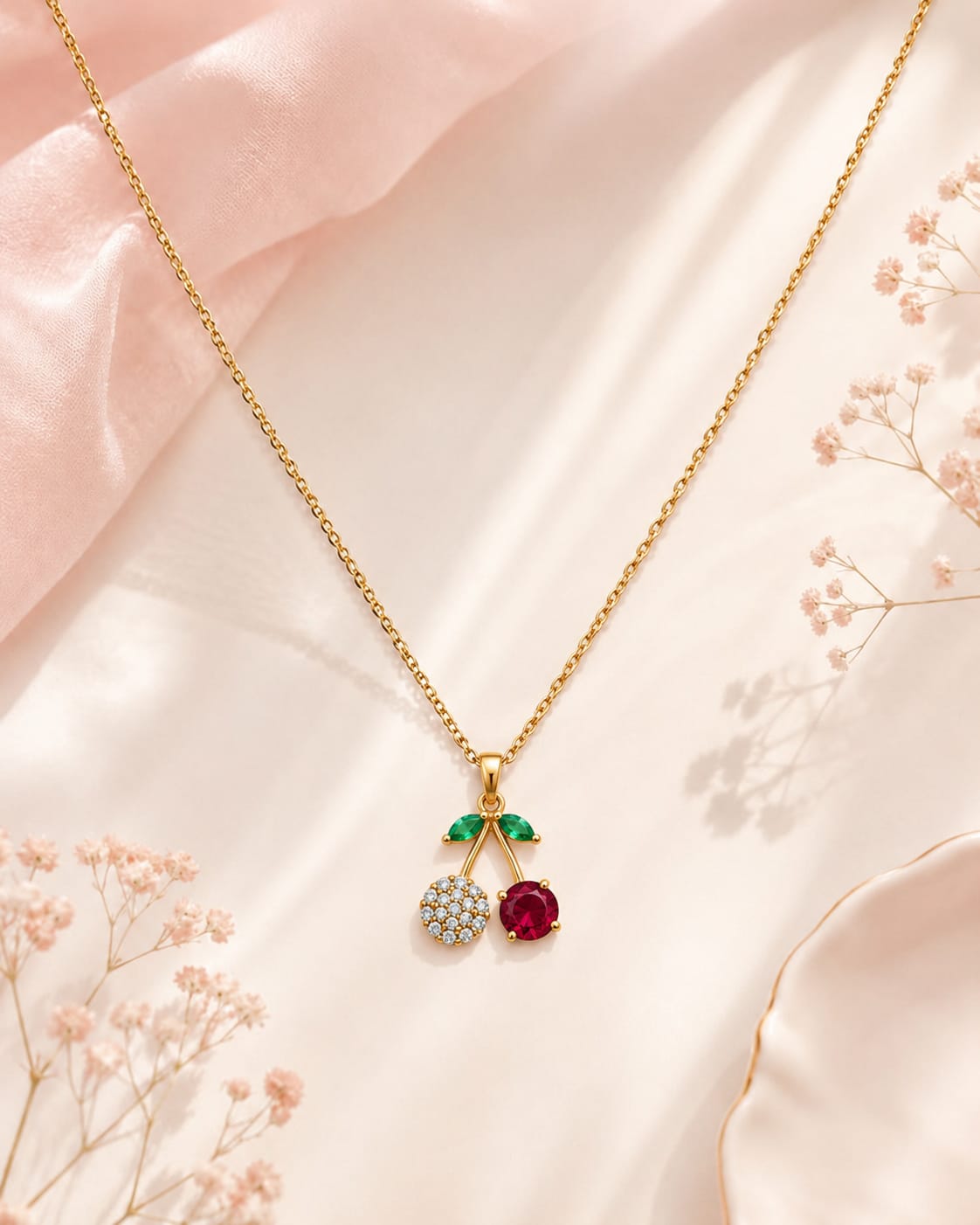 RED AND WHITE NECKLESS